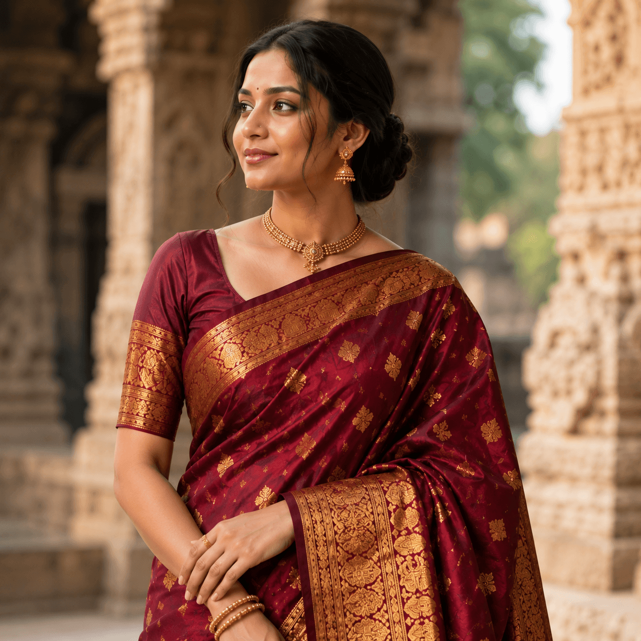 Royal Blue Banarasi Silk Saree